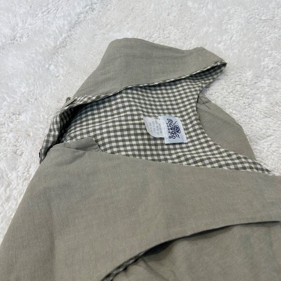 Dogwood Lane Cotton Sleeveless Green Plaid Decorative Buttons Maxi Dress Size S - Picture 7 of 7